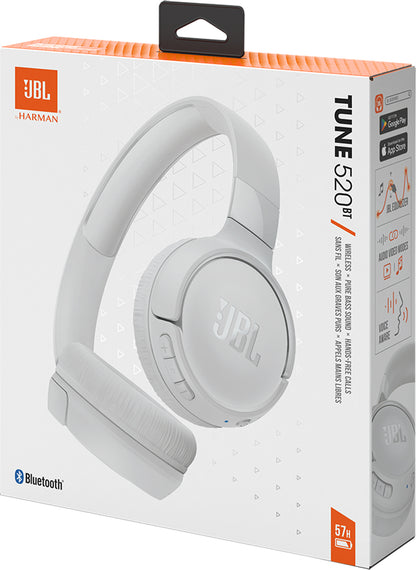 Handsfree Bluetooth JBL Tune 520BT, MultiPoint, A2DP, White JBLT520BTWHT