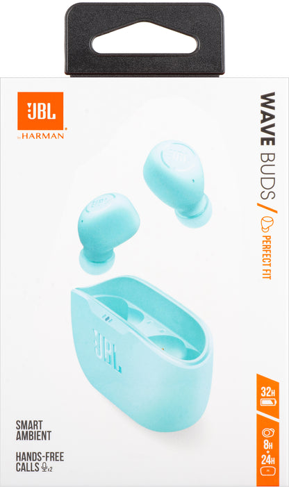 Handsfree Bluetooth JBL Wave Buds, TWS, Turquoise JBLWBUDSMIT