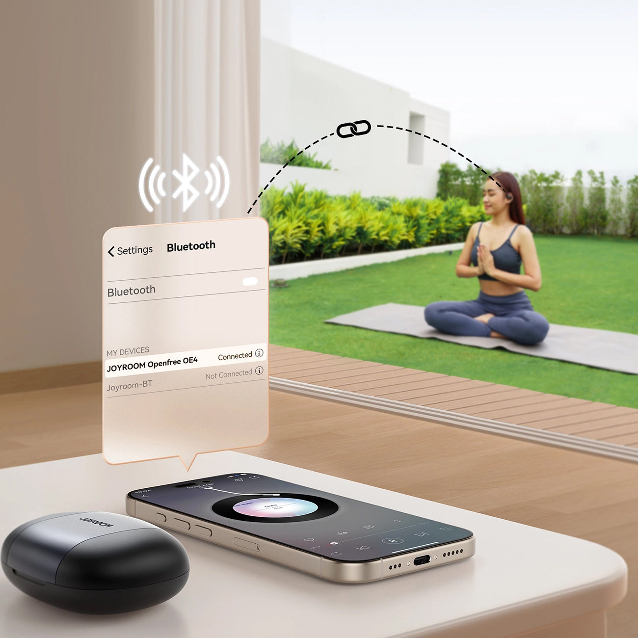 Handsfree Bluetooth Joyroom Open Ear JR-OE4, TWS, Black