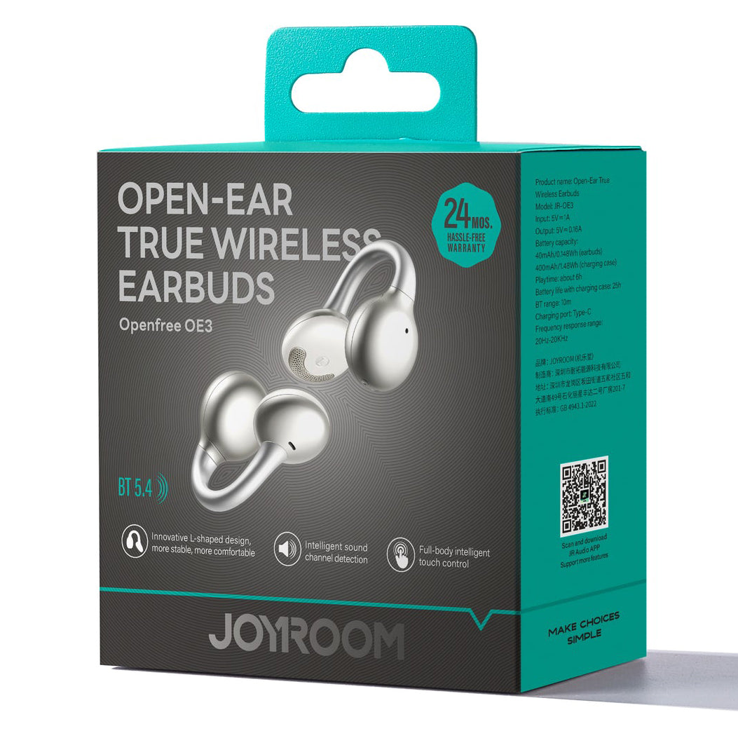 Handsfree Bluetooth Joyroom Openfree JR-OE3, TWS, Silver