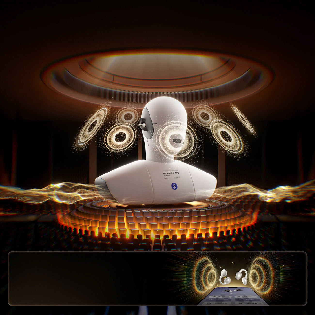 Handsfree Bluetooth Joyroom Openfree JR-OE3, TWS, Black