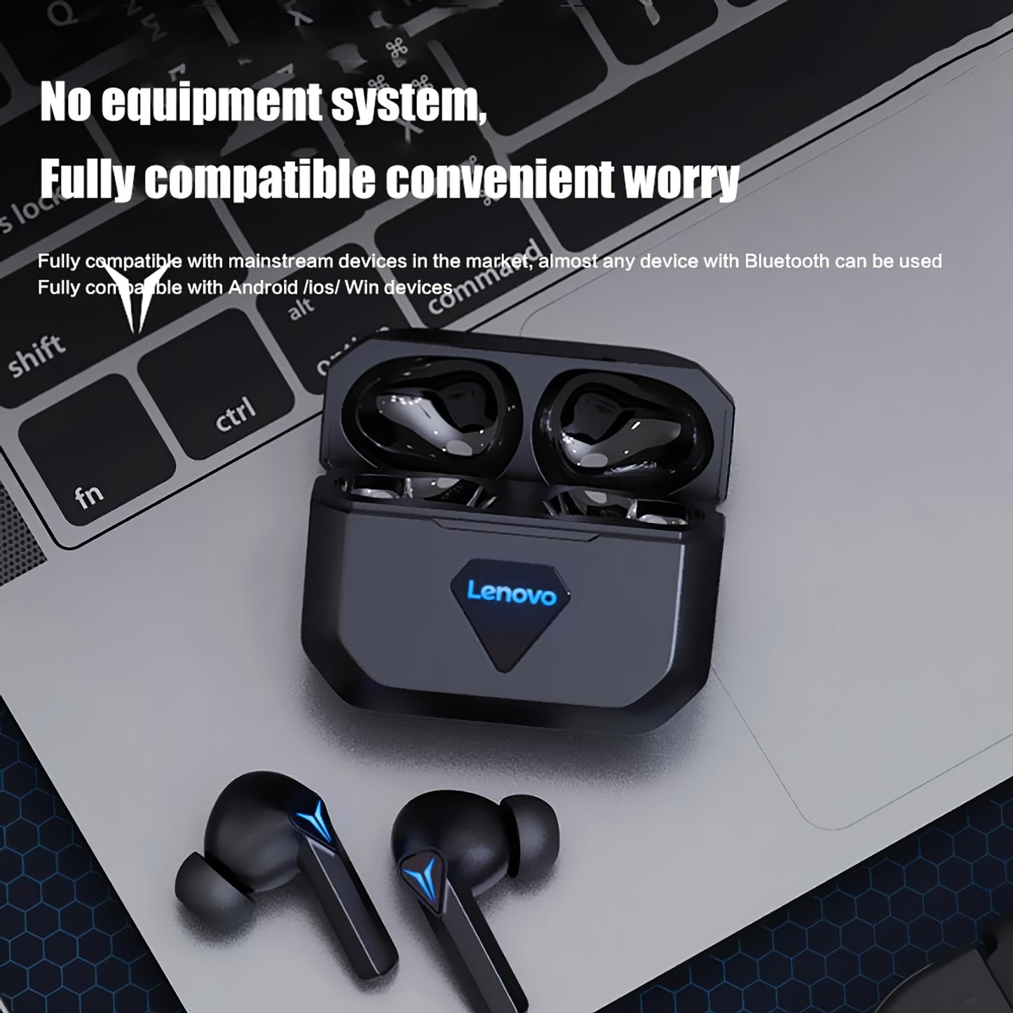 Handsfree Bluetooth Lenovo LivePods GM6, TWS, Black