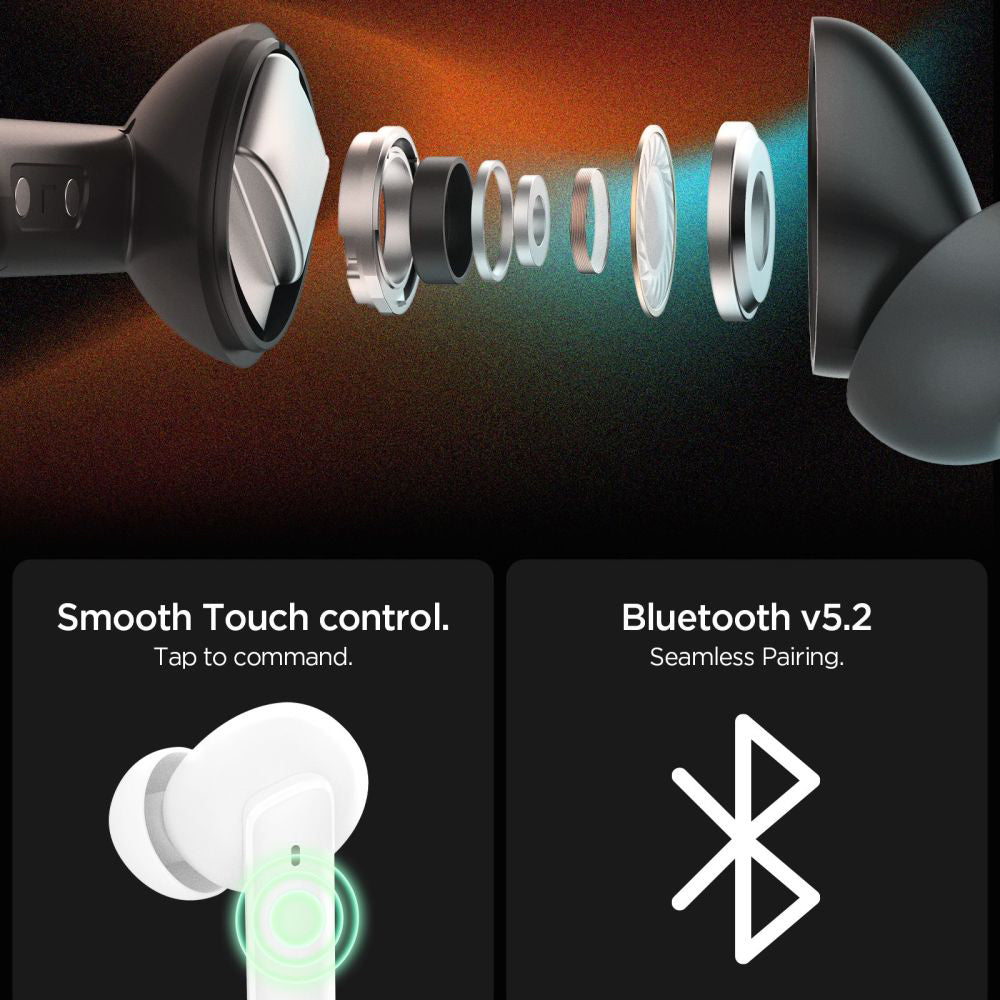 Spigen SA2402 Bluetooth Handsfree, TWS, ANC, White