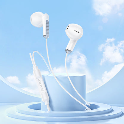 Handsfree USB-C Borofone BM89 Surpass, White