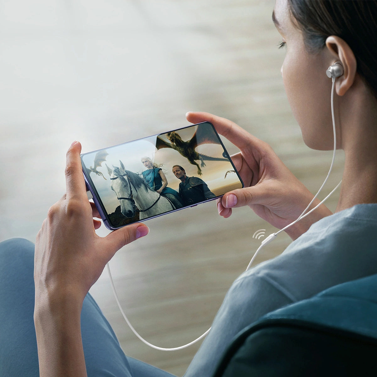 Handsfree USB-C Joyroom JR-EC06, Silver