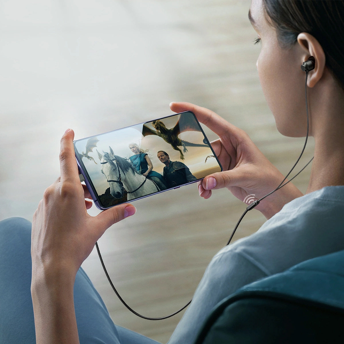 Handsfree USB-C Joyroom JR-EC06, Gray