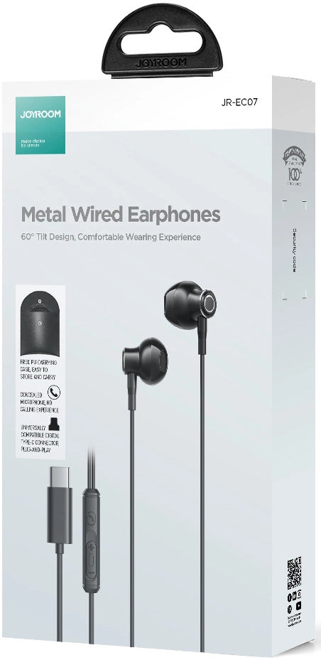 Handsfree USB-C Joyroom JR-EC07, Black