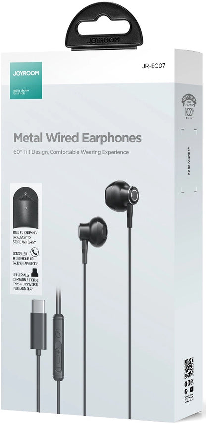 Handsfree USB-C Joyroom JR-EC07, Black