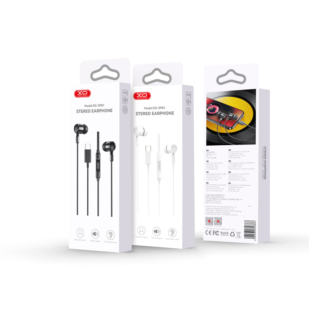 Handsfree USB-C XO Design EP81, White