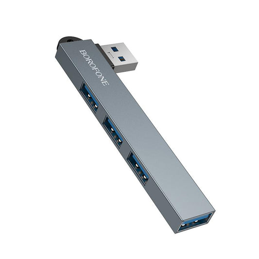 Borofone FH1 USB Hub, 4in1, Gray