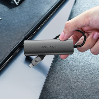 Acefast J15 USB-C Hub, 4-in-1, Gray