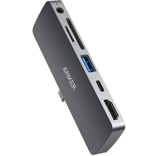 Anker PowerExpand Direct USB-C Hub for Apple iPad Pro 11 / Pro 12.9, 1 x USB-C - 1 x USB-A - 1 x HDMI - 1 x 3.5mm jack - 1 x SD - 1 x microSD, Grey