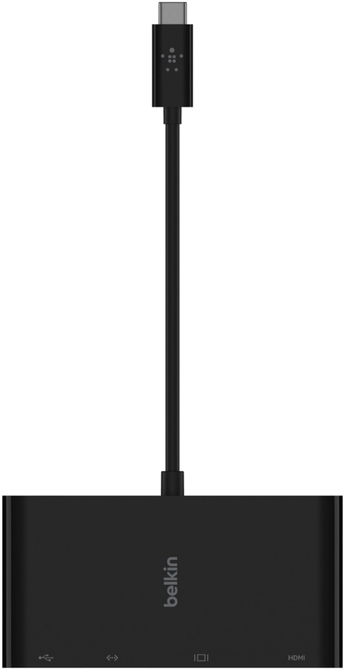 Belkin Connect USB-C Hub, 1 x USB-A 3.0 - 1 x HDMI - 1 x VGA - 1 x RJ45, Black AVC005btBK