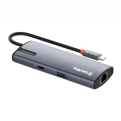 ColorWay CW-HUB03 USB-C Hub, 6in1, Silver