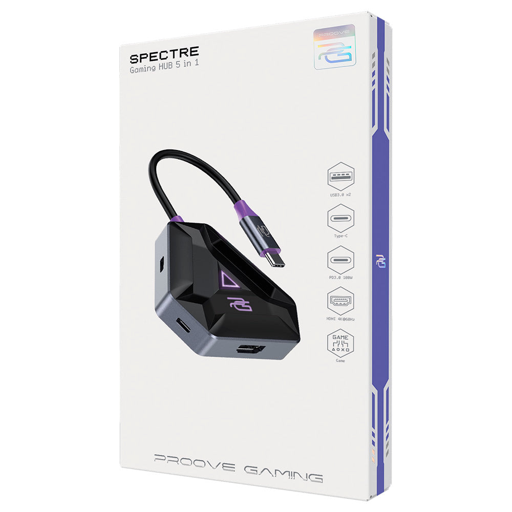 Proove Spectre USB-C Hub, 5in1, Gray HBPG10221205