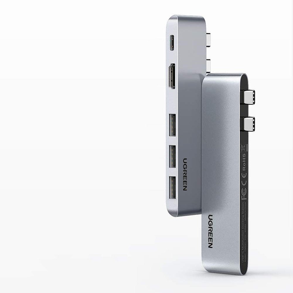 UGREEN USB-C Hub for Apple MacBook Pro / Air Series, 3 x USB-A 3.0 - 1 x USB-C - 1 x HDMI, Gray