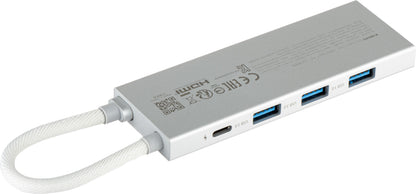 Xiaomi USB-C Hub, 3 x USB-A 3.0 - 1 x USB-C - 1 x HDMI, White BHR8804GL
