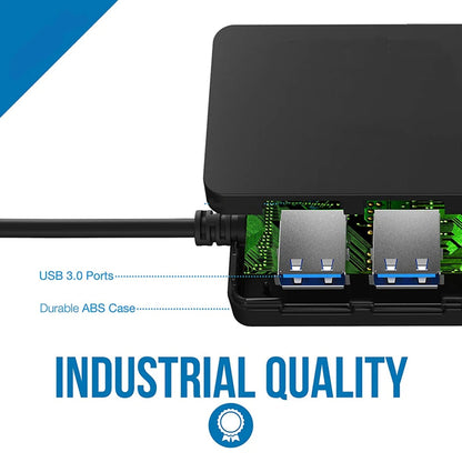 USB Hub Techsuit H15 QuantumNode, 4in1, Black