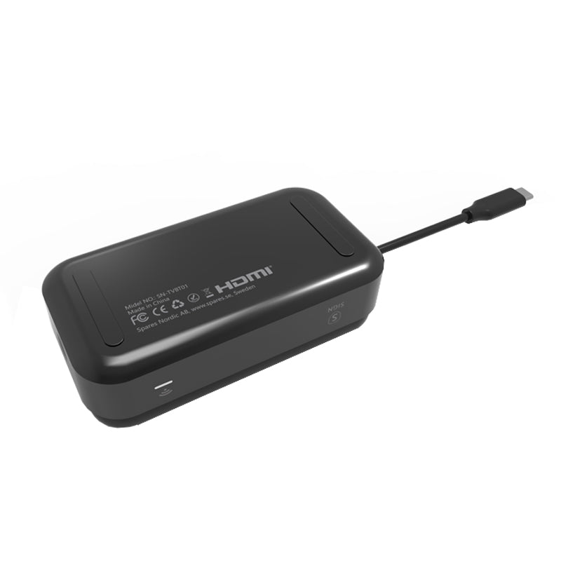 SiGN USB-C Hub, 1 x USB-C - 1 x HDMI - 1 x VGA - 1 x Jack 3.5mm, Black SN-TVBT01