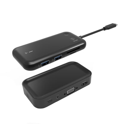 SiGN USB-C Hub, 1 x USB-C - 1 x HDMI - 1 x VGA - 1 x Jack 3.5mm, Black SN-TVBT01