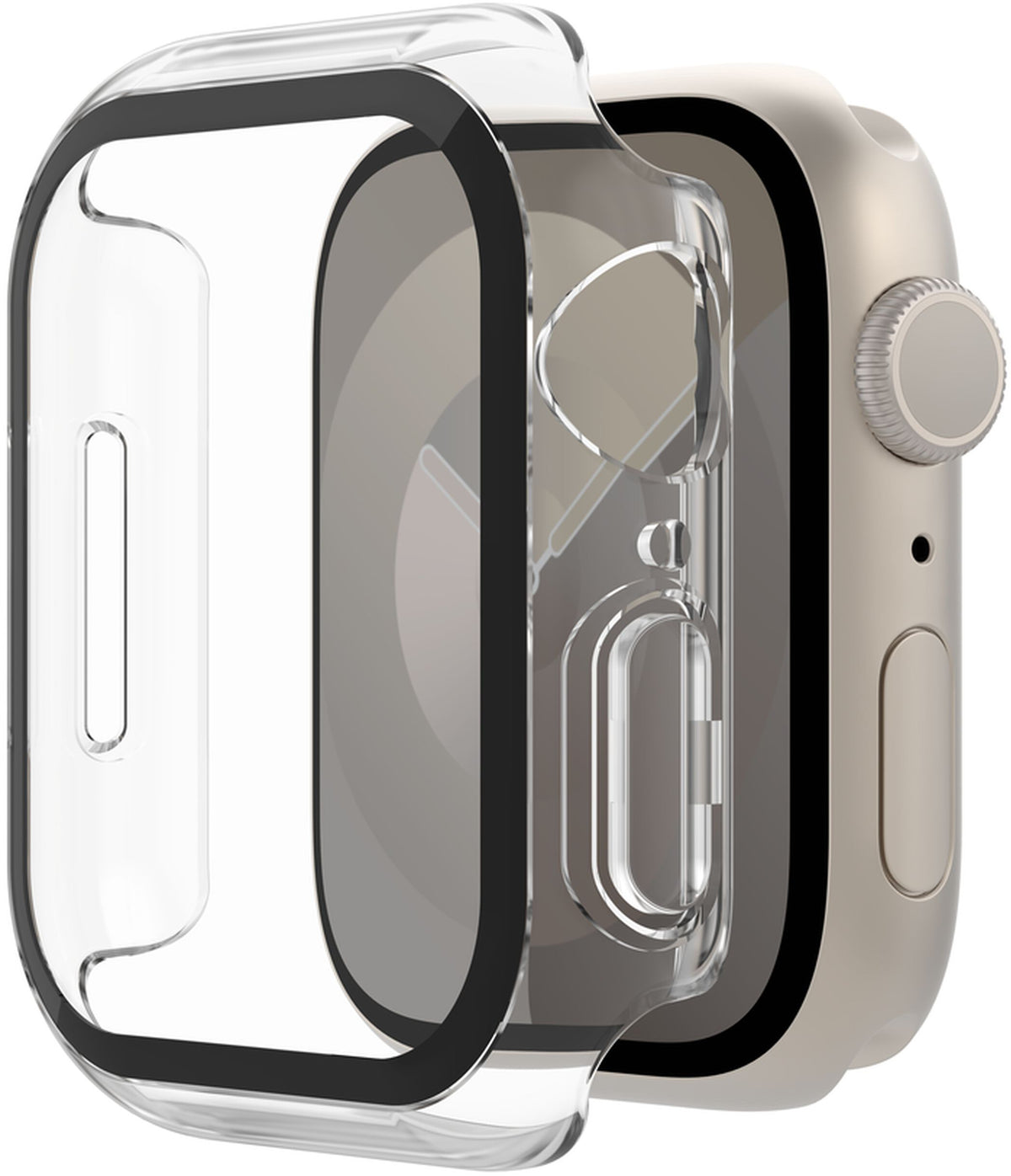 Belkin ScreenForce TemperedCurve Case for Apple Watch 40mm / 41mm Series, Transparent OVG003zzCL
