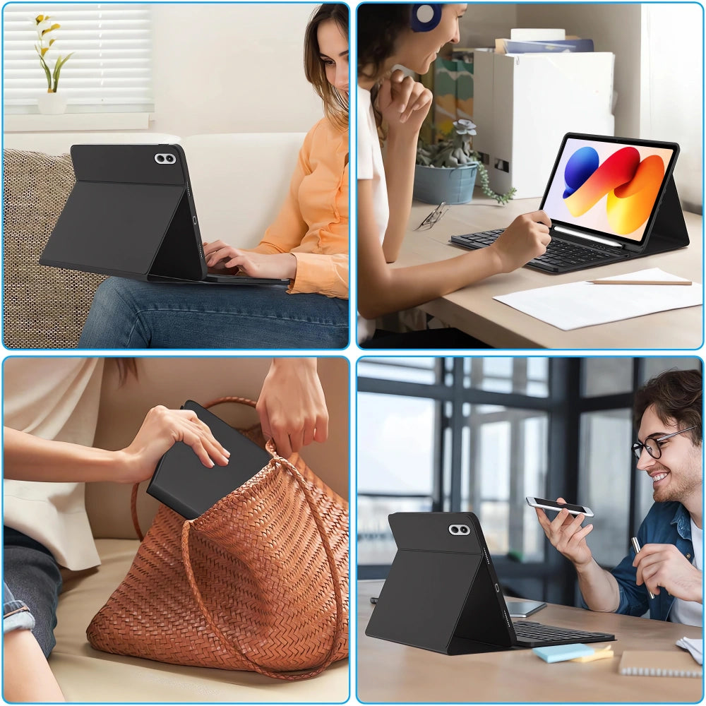 Keyboard Case for Xiaomi Poco Pad M1 / Redmi Pad 2 Pro, Tech-Protect, SC PEN, Black