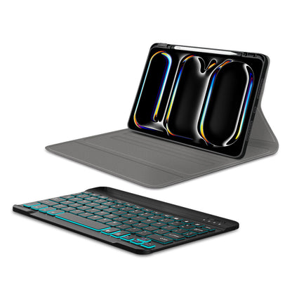 Keyboard Case for Apple iPad Pro 11 (2024), Techsuit, CozyTab, Black