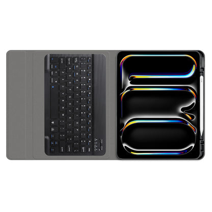 Keyboard Case for Apple iPad Pro 11 (2024), Techsuit, CozyTab, Black