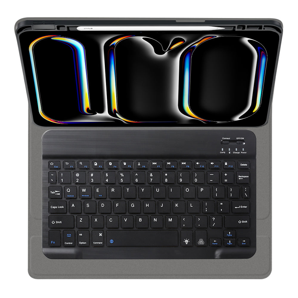 Keyboard Case for Apple iPad Pro 11 (2024), Techsuit, CozyTab, Black