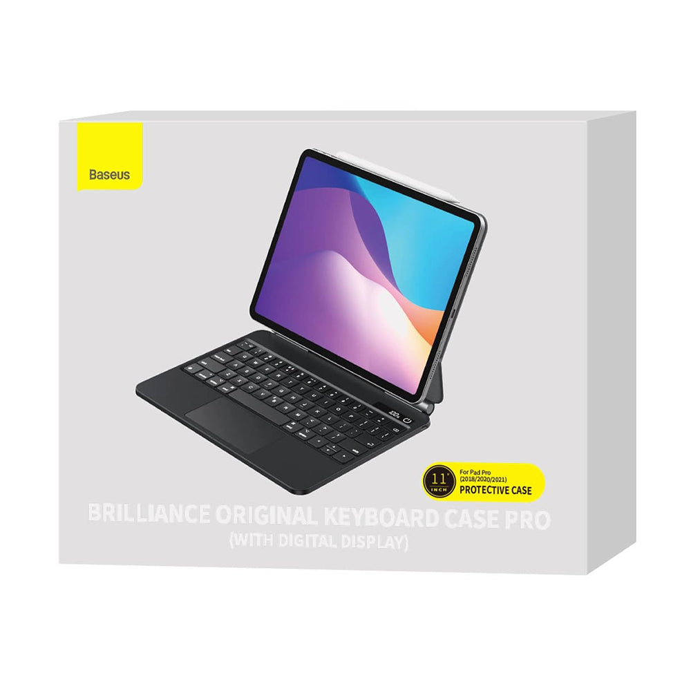 Keyboard Case for Apple iPad Pro 12.9 (2022) / Pro 12.9 (2021) / Pro 12.9 (2020) / Pro 12.9 (2018), Baseus, Brilliance, Grey