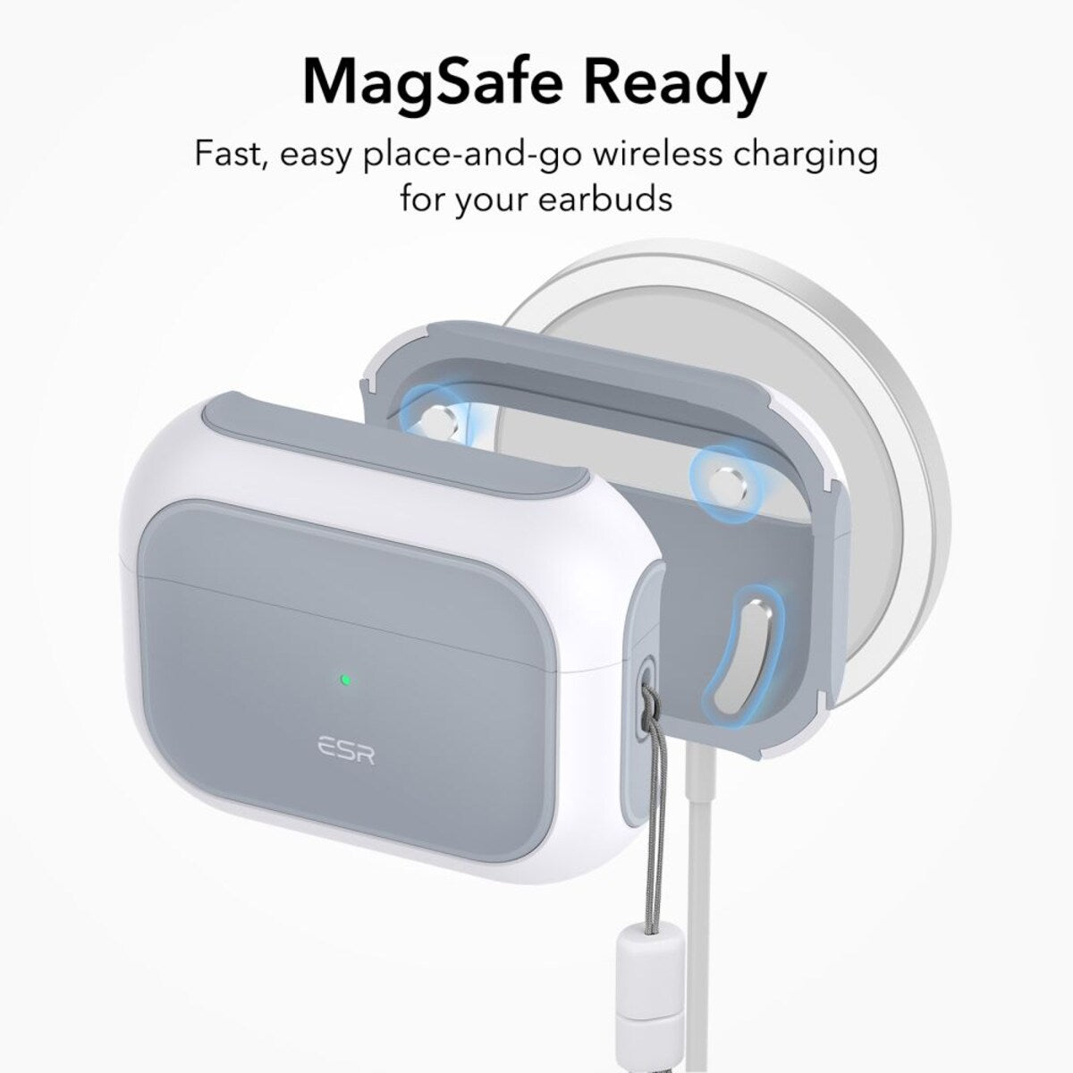 ESR Orbit Hybrid Case for Apple Airpods Pro 3, White