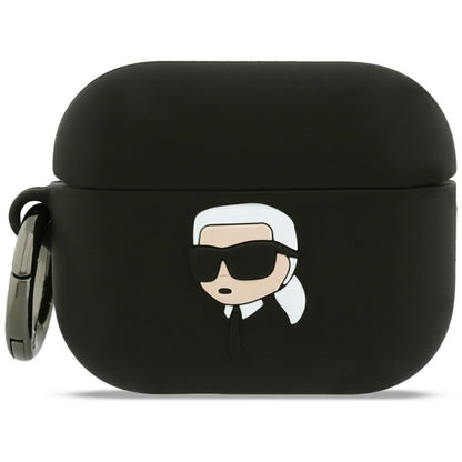 Karl Lagerfeld 3D Karl's Head Case for Apple Airpods Pro 3, Black