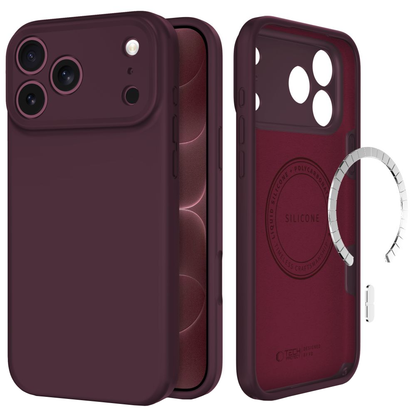 MagSafe Case for Apple iPhone 18 Pro Max / 17 Pro Max, Tech-Protect, Silicone, Burgundy