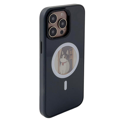 MagSafe Case for Apple iPhone 15 Pro Max, OEM, Round Screen Smart E-Ink, Black