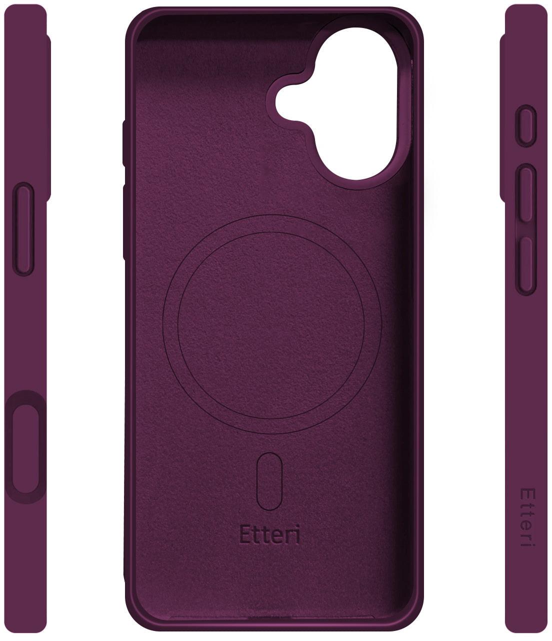MagSafe Case for Apple iPhone 17, Etteri, Silicone Mag, Burgundy