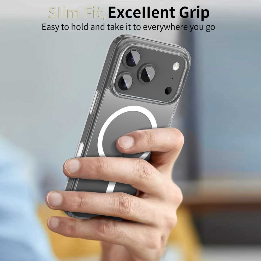 MagSafe Case for Apple iPhone 17 Pro Max, Tech-Protect, Flexair Hybrid CC, Transparent