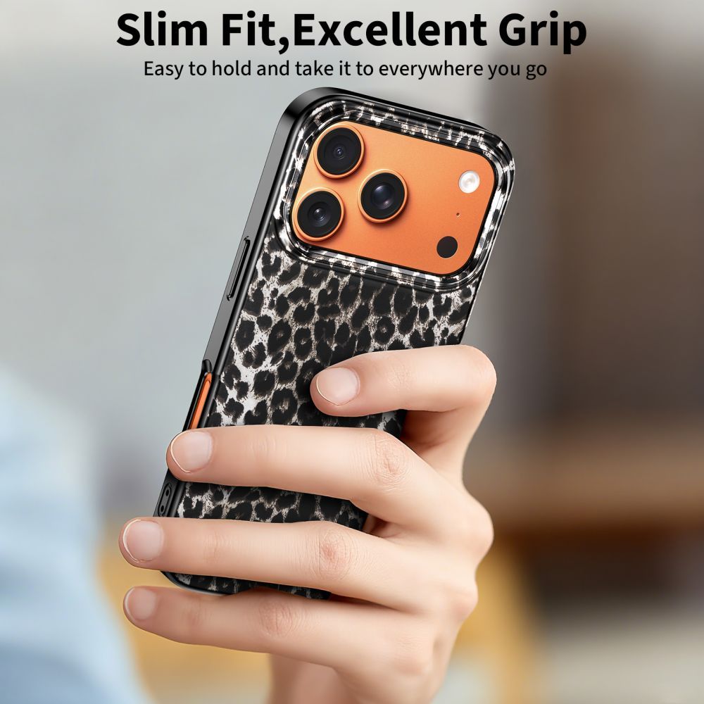 MagSafe Case for Apple iPhone 17 Pro Max, Tech-Protect, Lamano Leopard, Black