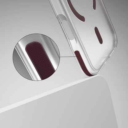 MagSafe Case for Apple iPhone 18 Pro Max / 17 Pro Max, Etteri, Icy Mag, Burgundy
