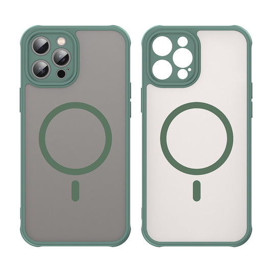MagSafe Case for Apple iPhone 12 Pro, Techsuit, HaloFrost II, Green