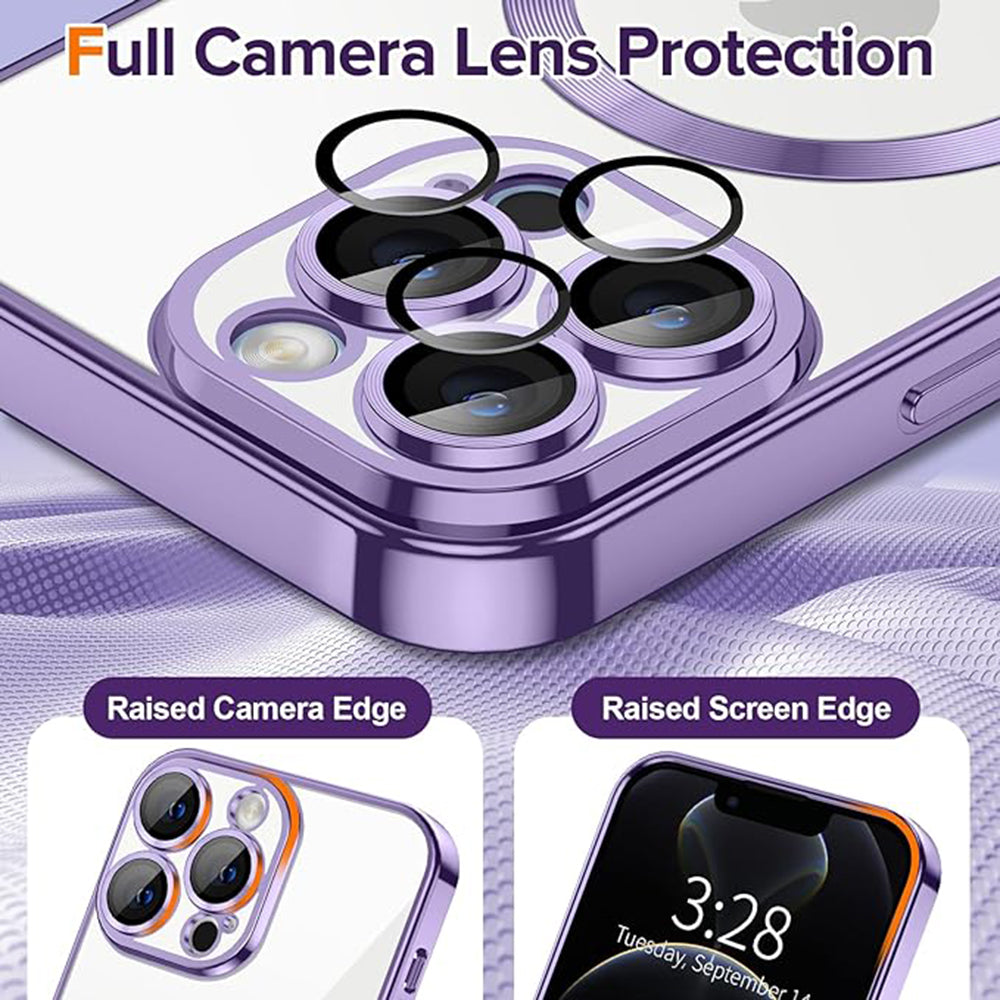 MagSafe Case for Apple iPhone 12 Pro, Techsuit, Luxury Crystal, Light Purple