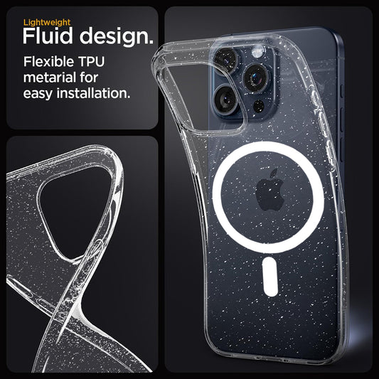 MagSafe Case for Apple iPhone 12 Pro, Techsuit, SparkleSkin, Transparent