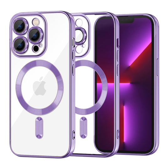 MagSafe Case for Apple iPhone 13 Pro, Techsuit, Luxury Crystal, Light Purple