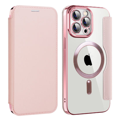MagSafe Case for Apple iPhone 13 Pro, Techsuit, SmartMag Book, Pink