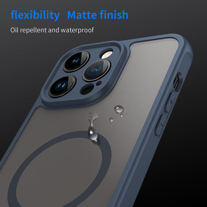 MagSafe Case for Apple iPhone 14 Pro Max, Techsuit, HaloFrost II, Navy Blue