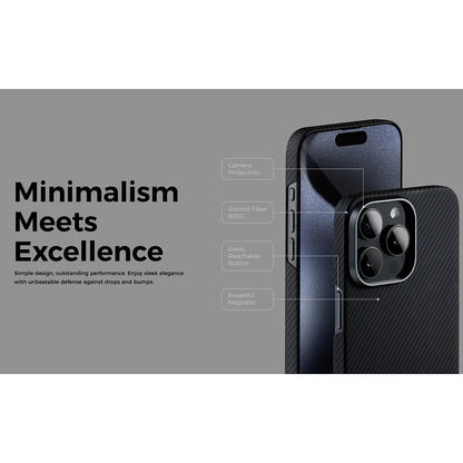 MagSafe Case for Apple iPhone 15, Edizard, Air, Black