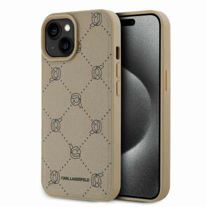 MagSafe Case for Apple iPhone 15, Karl Lagerfeld, Karl's Head, Beige