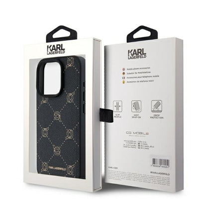 MagSafe Case for Apple iPhone 15 Pro, Karl Lagerfeld, Karl's Head, Black
