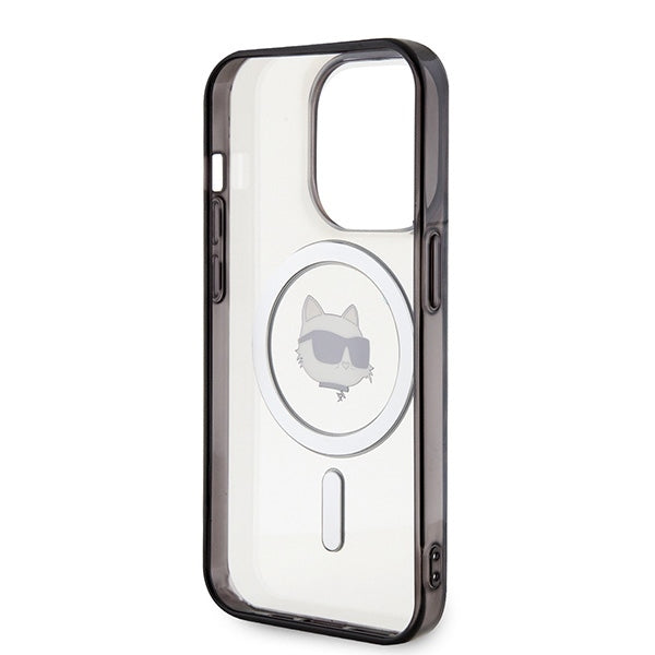 MagSafe Case for Apple iPhone 15 Pro Max, Karl Lagerfeld, IML Choupette's Head, Transparent