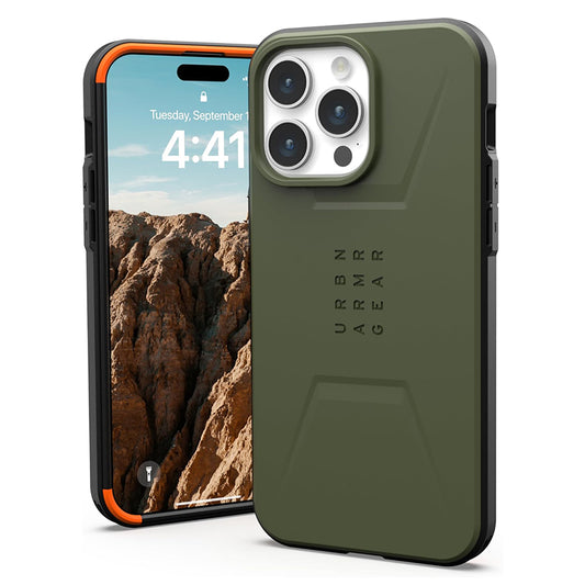 MagSafe Case for Apple iPhone 15 Pro, Urban Armor Gear, Civilian, Green