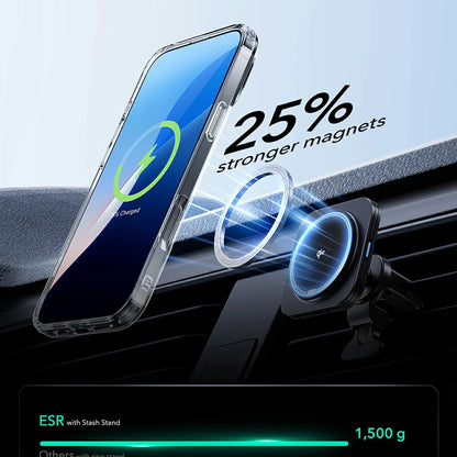 MagSafe Case for Apple iPhone 16, ESR, Classic Hybrid Kickstand, Transparent